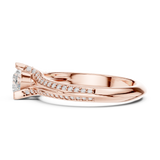 0.84 CT Round Cut Lab Grown Diamond Ring| WOKE