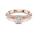 0.84 CT Round Cut Lab Grown Diamond Ring| WOKE