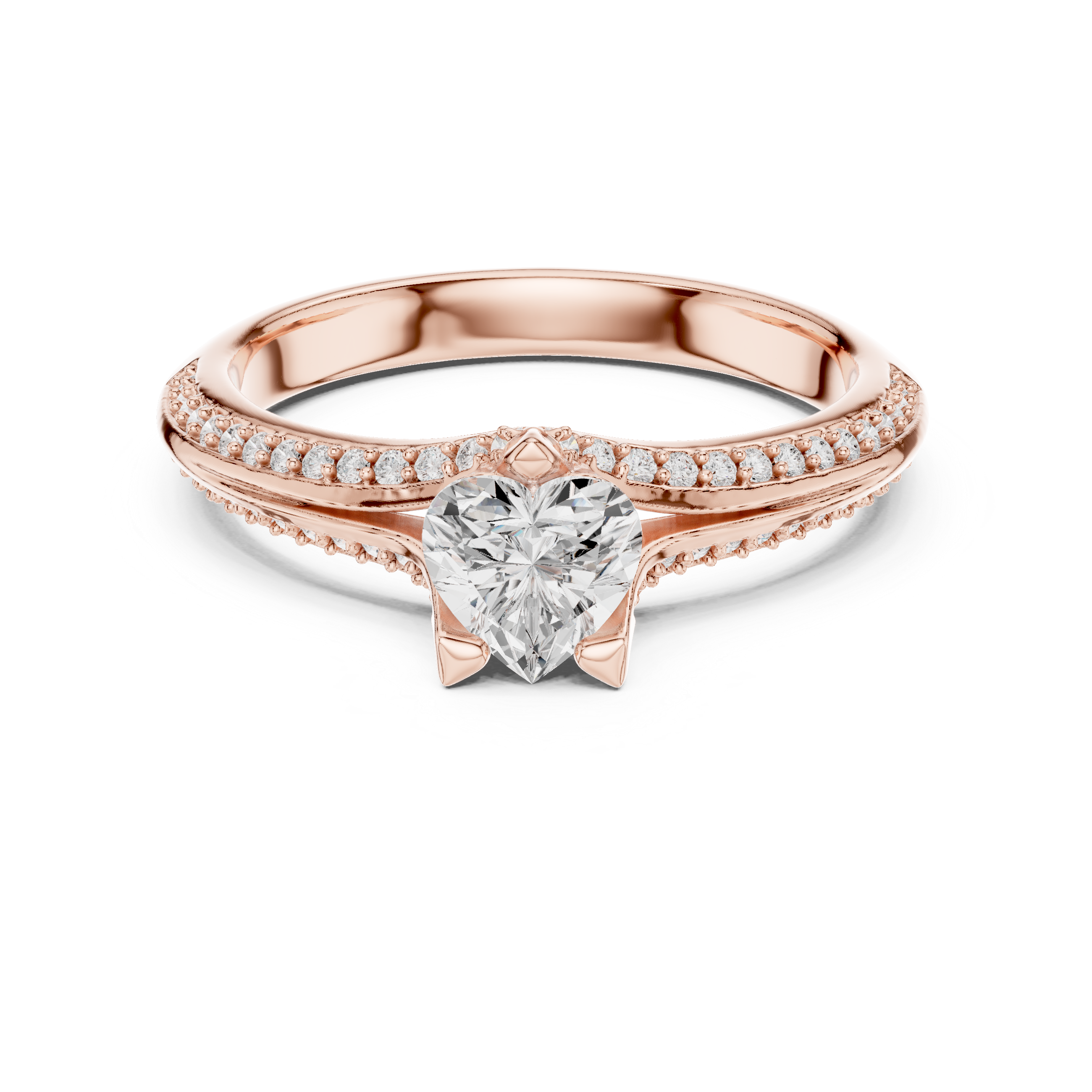 0.84 CT Round Cut Lab Grown Diamond Ring| WOKE