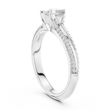 0.84 CT Round Cut Lab Grown Diamond Ring| WOKE
