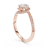 0.996 CT Round Cut Lab Grown Diamond Ring| WOKE