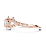 0.996 CT Round Cut Lab Grown Diamond Ring| WOKE