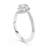 0.996 CT Round Cut Lab Grown Diamond Ring| WOKE