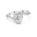 0.996 CT Round Cut Lab Grown Diamond Ring| WOKE