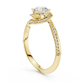 0.996 CT Round Cut Lab Grown Diamond Ring| WOKE