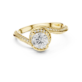 0.996 CT Round Cut Lab Grown Diamond Ring| WOKE