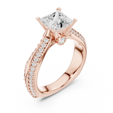 2.59 CT Princess Cut Lab Grown Diamond Ring| WOKE