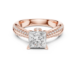 2.59 CT Princess Cut Lab Grown Diamond Ring| WOKE