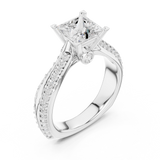 2.59 CT Princess Cut Lab Grown Diamond Ring| WOKE