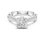 2.59 CT Princess Cut Lab Grown Diamond Ring| WOKE