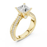 2.59 CT Princess Cut Lab Grown Diamond Ring| WOKE