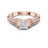 1.706CT Princess Cut Lab Grown Diamond Ring| WOKE