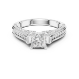 1.706CT Princess Cut Lab Grown Diamond Ring| WOKE