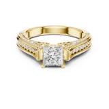 1.706CT Princess Cut Lab Grown Diamond Ring| WOKE