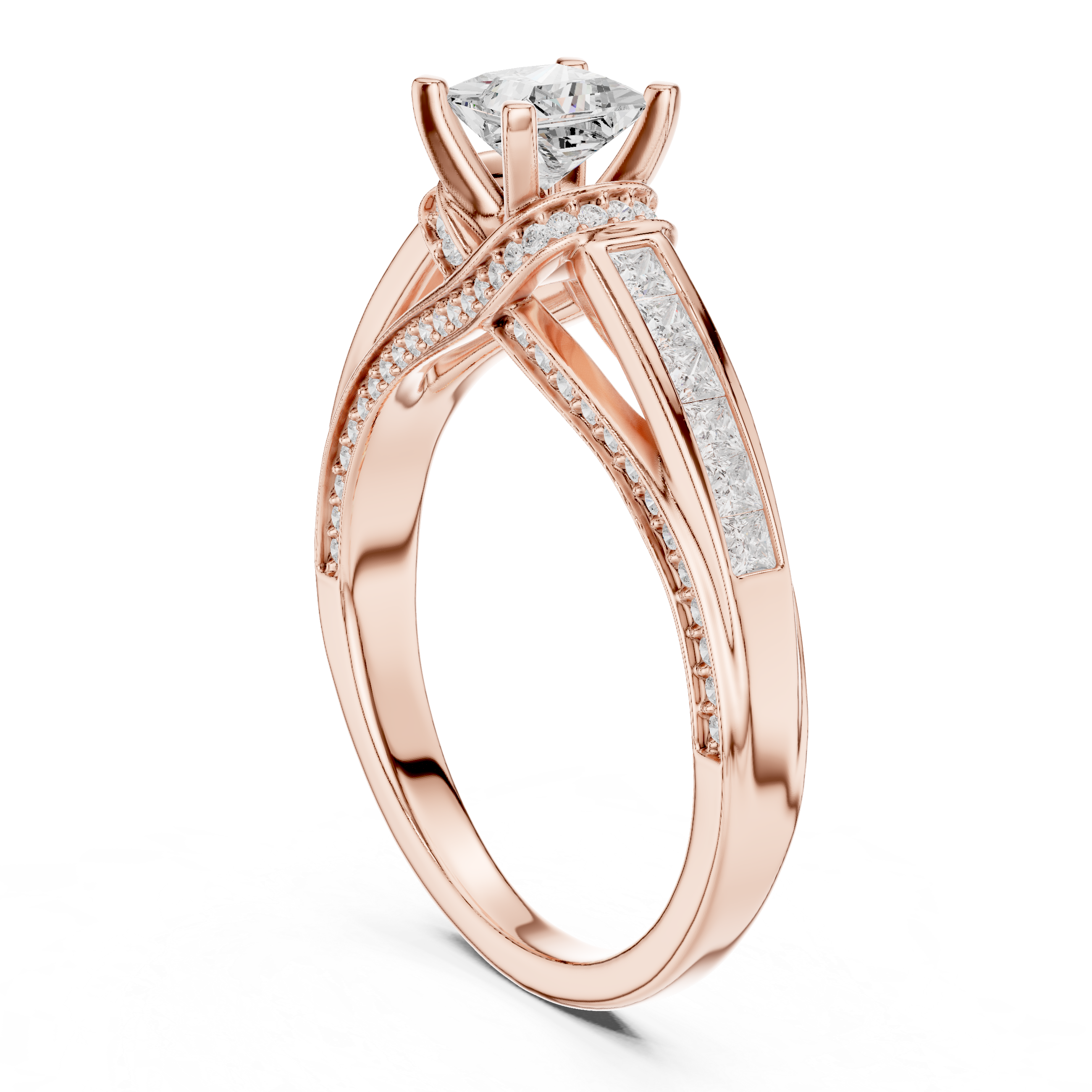 1.156 CT Princess Cut Lab Grown Diamond Ring| WOKE
