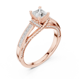 1.156 CT Princess Cut Lab Grown Diamond Ring| WOKE