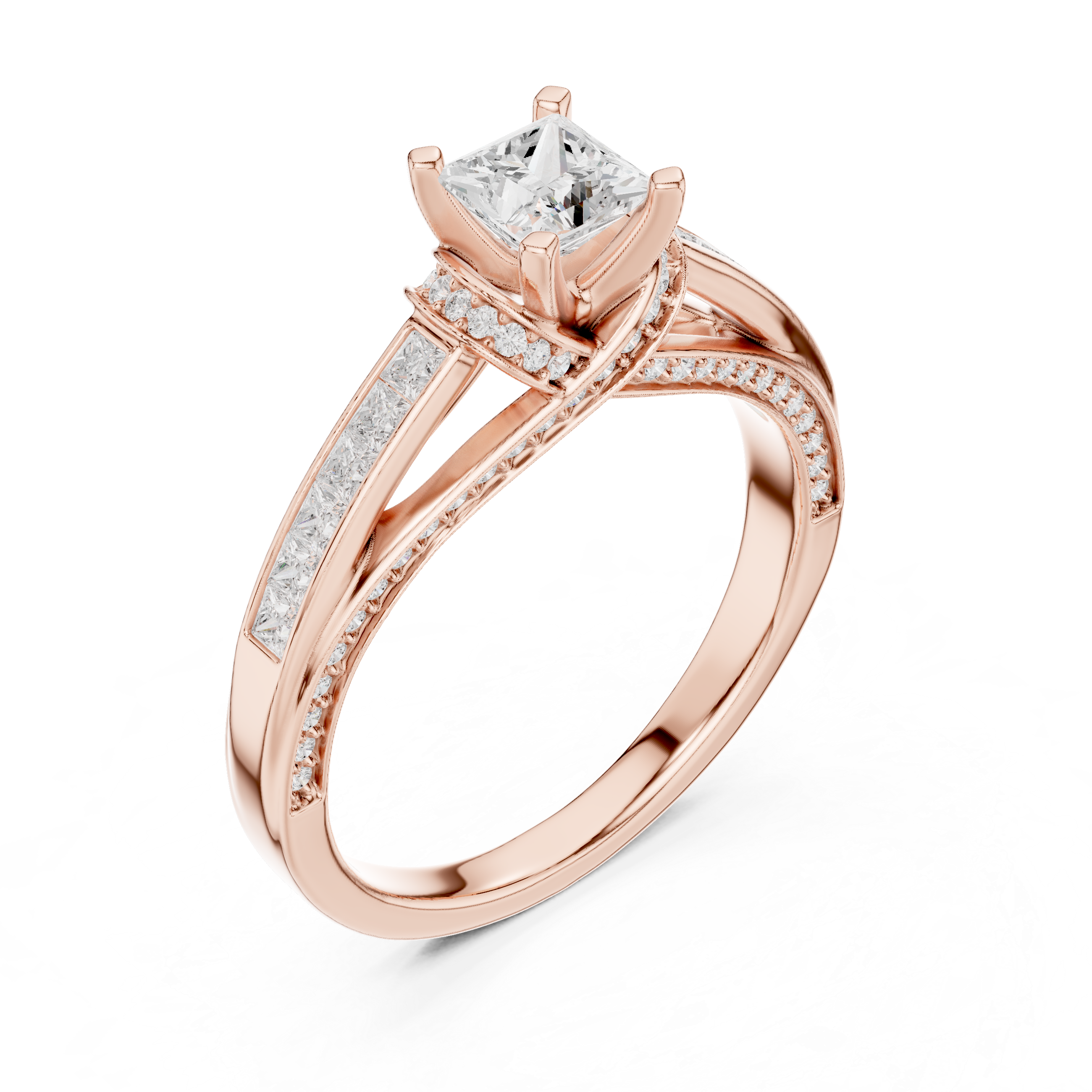 1.156 CT Princess Cut Lab Grown Diamond Ring| WOKE