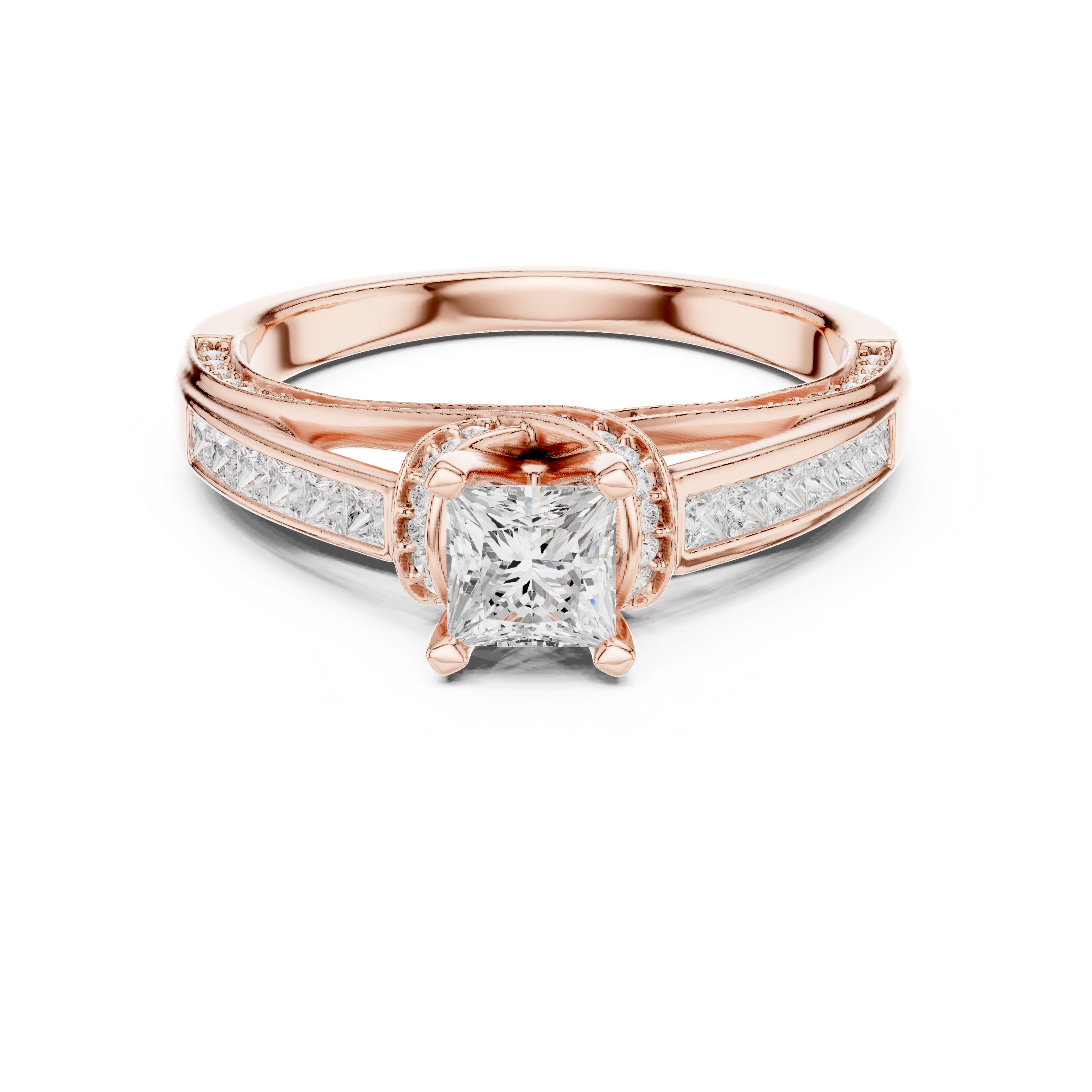 1.156 CT Princess Cut Lab Grown Diamond Ring| WOKE