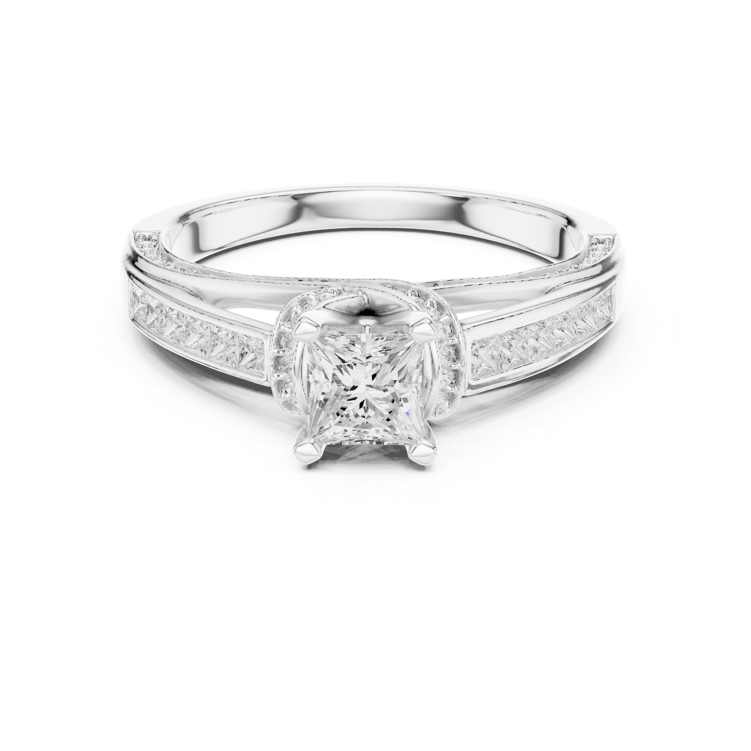 1.156 CT Princess Cut Lab Grown Diamond Ring| WOKE