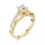 1.156 CT Princess Cut Lab Grown Diamond Ring| WOKE
