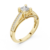 0.922 CT Radiant Cut Lab Grown Diamond Ring| WOKE
