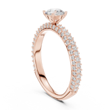 1.33 CT Round Cut Lab Grown Diamond Ring| WOKE