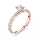 1.33 CT Round Cut Lab Grown Diamond Ring| WOKE