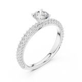1.33 CT Round Cut Lab Grown Diamond Ring| WOKE