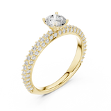 1.33 CT Round Cut Lab Grown Diamond Ring| WOKE