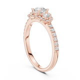 0.95 CT Round Cut Lab Grown Diamond Ring| WOKE