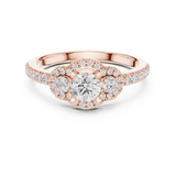 0.95 CT Round Cut Lab Grown Diamond Ring| WOKE
