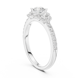 0.95 CT Round Cut Lab Grown Diamond Ring| WOKE