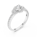 0.95 CT Round Cut Lab Grown Diamond Ring| WOKE