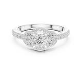 0.95 CT Round Cut Lab Grown Diamond Ring| WOKE