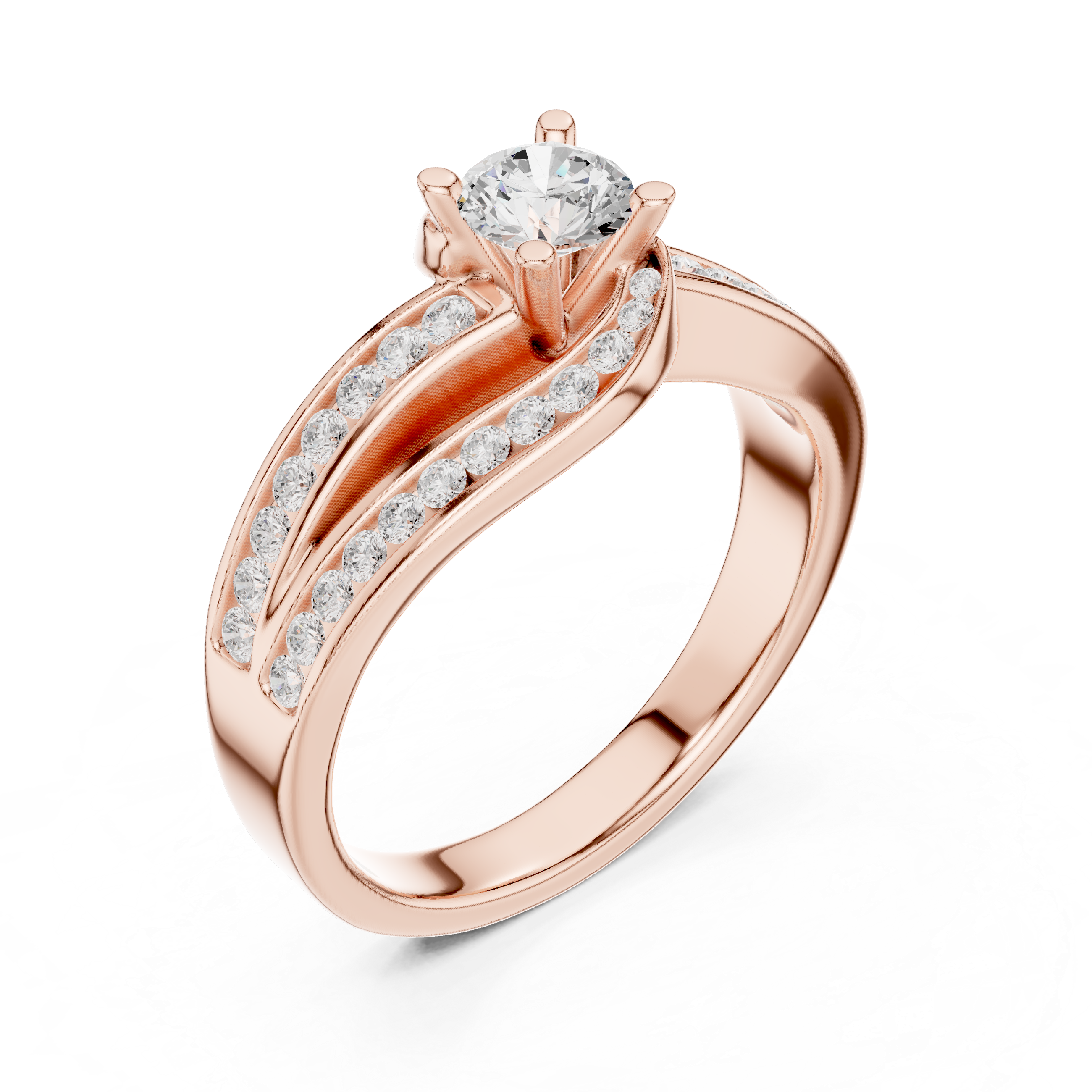 0.924 CT Round Cut Lab Grown Diamond Ring| WOKE