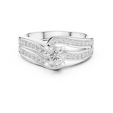 0.924 CT Round Cut Lab Grown Diamond Ring| WOKE