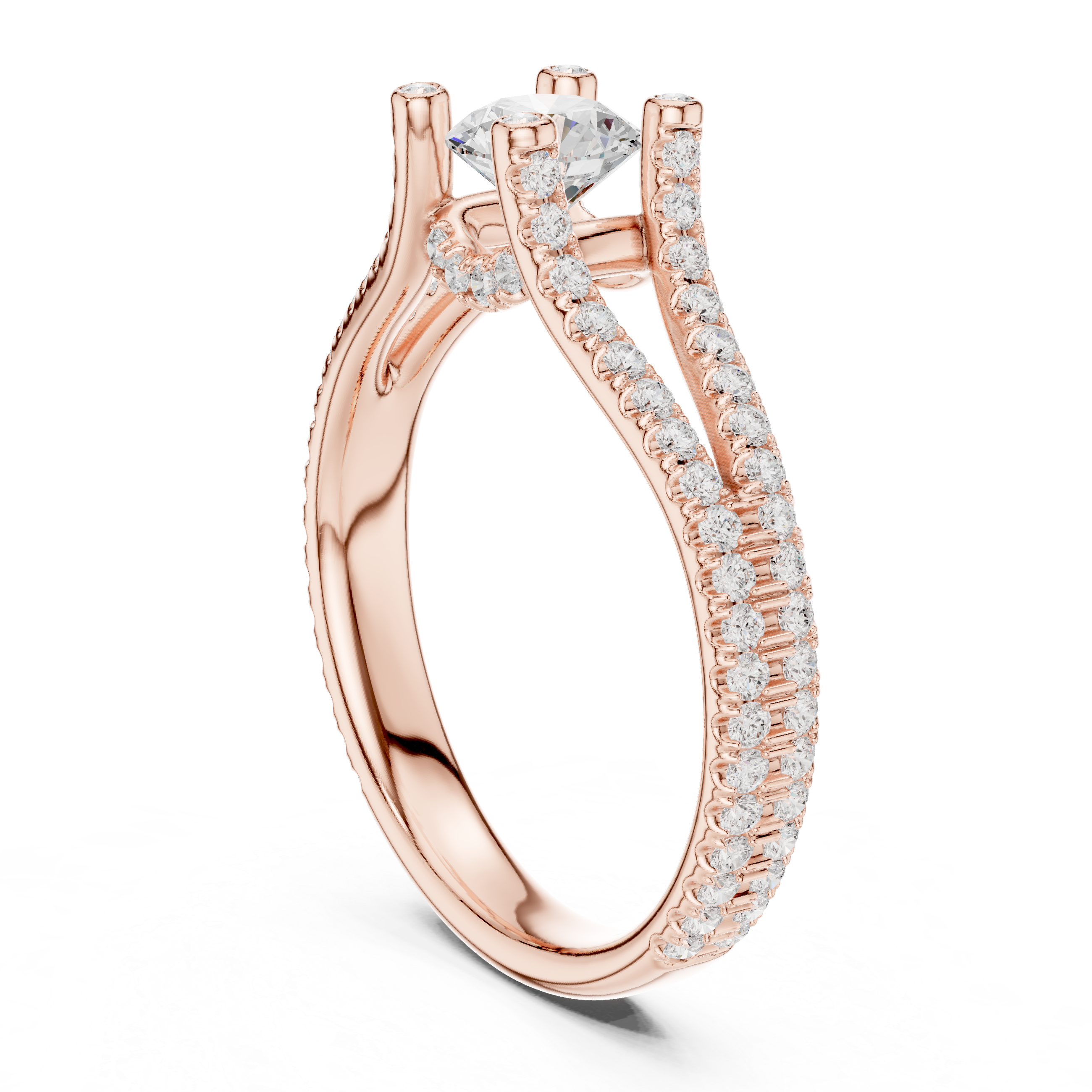 1.29 CT Round Cut Lab Grown Diamond Ring| WOKE