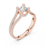 1.29 CT Round Cut Lab Grown Diamond Ring| WOKE