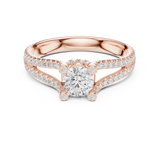 1.29 CT Round Cut Lab Grown Diamond Ring| WOKE