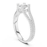 1.29 CT Round Cut Lab Grown Diamond Ring| WOKE