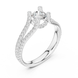 1.29 CT Round Cut Lab Grown Diamond Ring| WOKE