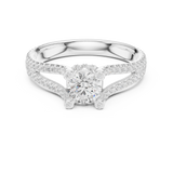 1.29 CT Round Cut Lab Grown Diamond Ring| WOKE