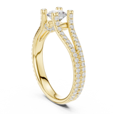 1.29 CT Round Cut Lab Grown Diamond Ring| WOKE