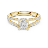 1.29 CT Round Cut Lab Grown Diamond Ring| WOKE