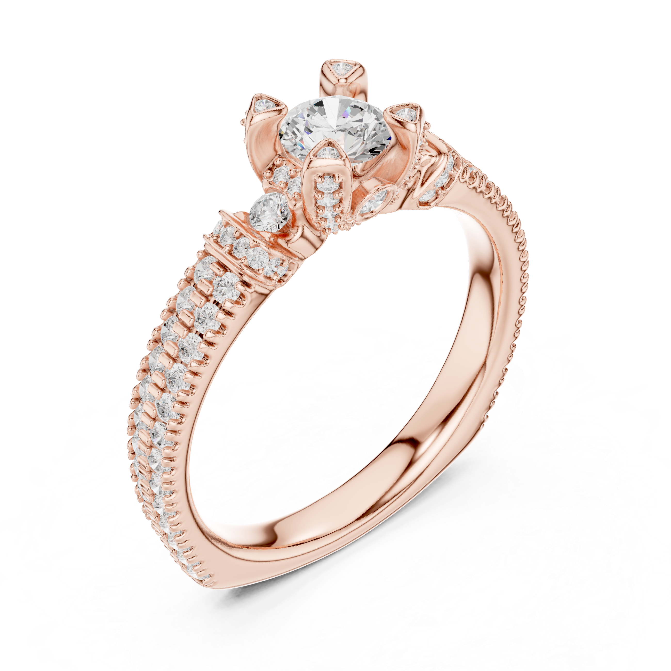 1.194 CT Round Cut Lab Grown Diamond Ring| WOKE