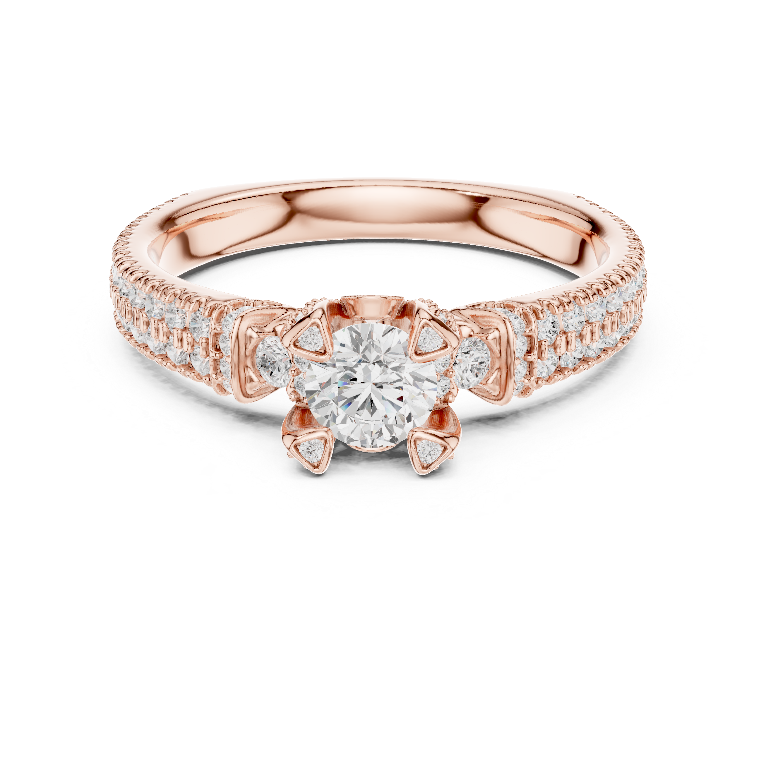 1.194 CT Round Cut Lab Grown Diamond Ring| WOKE