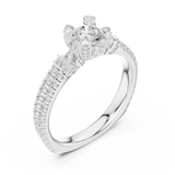 1.194 CT Round Cut Lab Grown Diamond Ring| WOKE