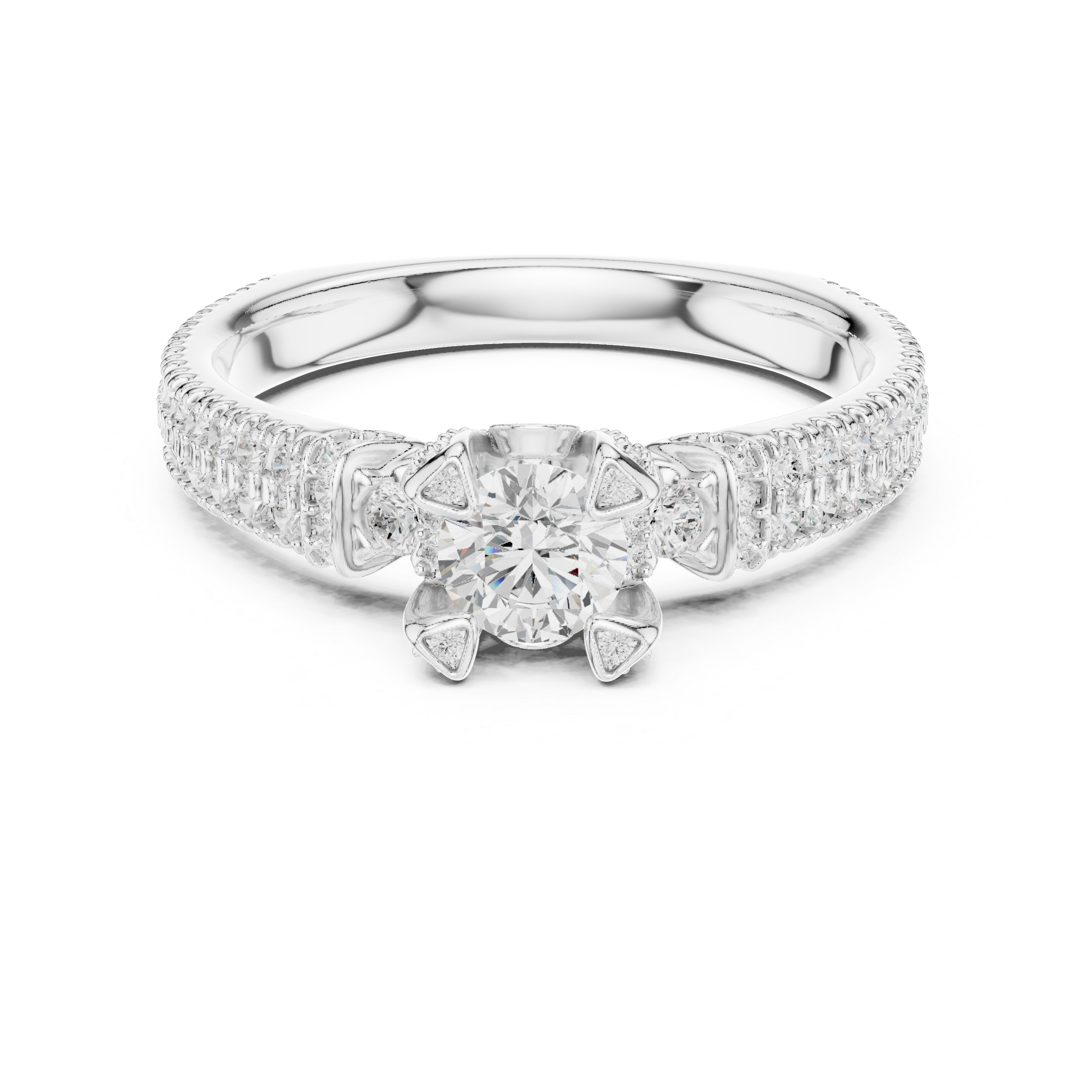 1.194 CT Round Cut Lab Grown Diamond Ring| WOKE