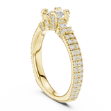 1.194 CT Round Cut Lab Grown Diamond Ring| WOKE