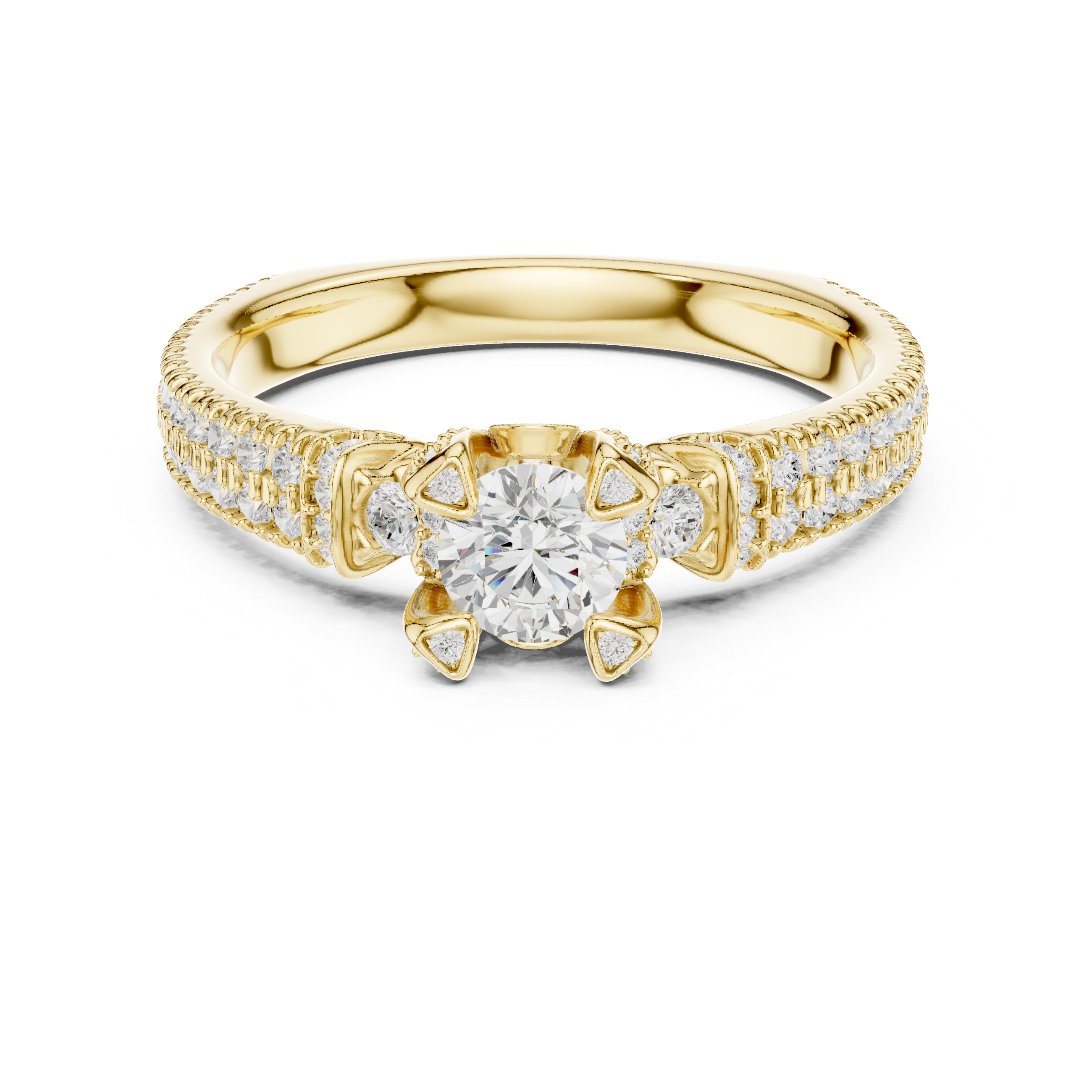 1.194 CT Round Cut Lab Grown Diamond Ring| WOKE